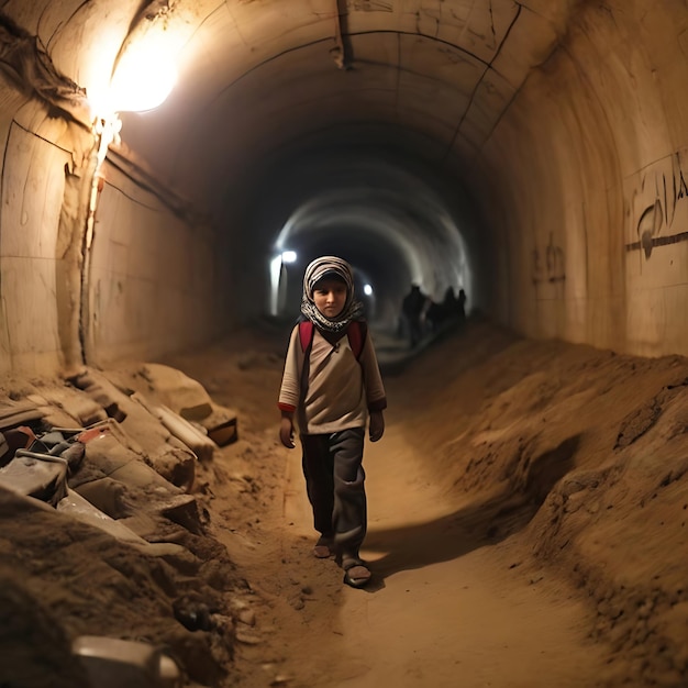 Photo underground tunnels in gaza ai