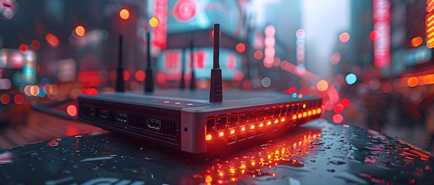 Foto comprendere i concetti tecnici internet router protocolli lan e connettività di rete sullo sfondo concepto tecnico internet routers protocolli lan connectività di rete