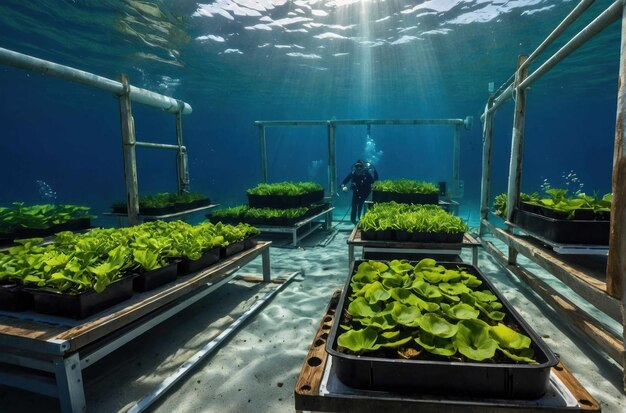 写真 水中水族館の景色