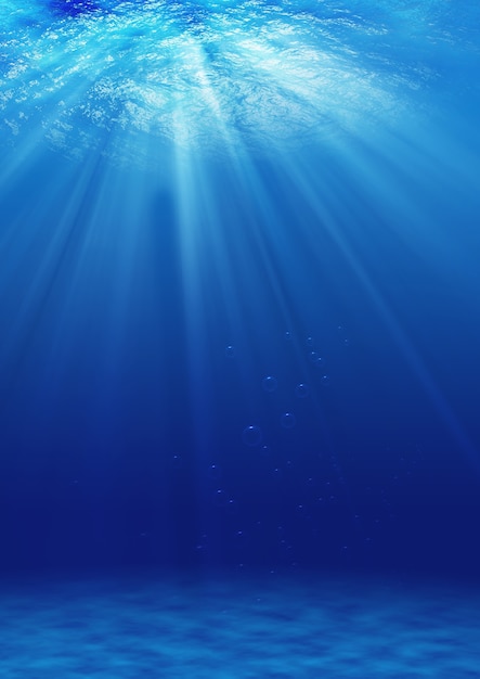 Photo underwater background. over light