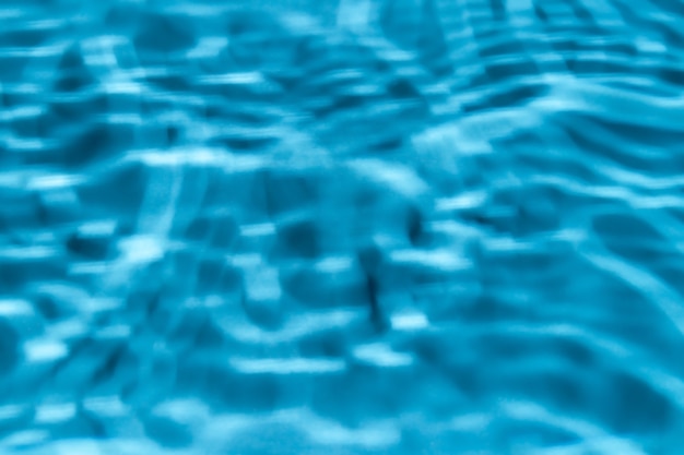 Underwater background with copy space. blue abstract surface with sunlight through water