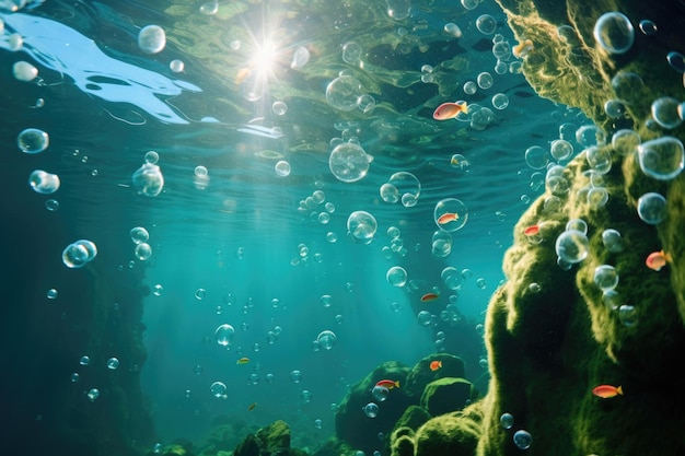 Underwater beauty in Californias clear green ocean