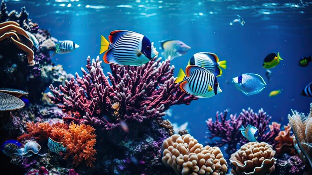 Подводная красота Морское биоразнообразие Тропические рыбы Живые кораллы Водный рай Морская экосистема