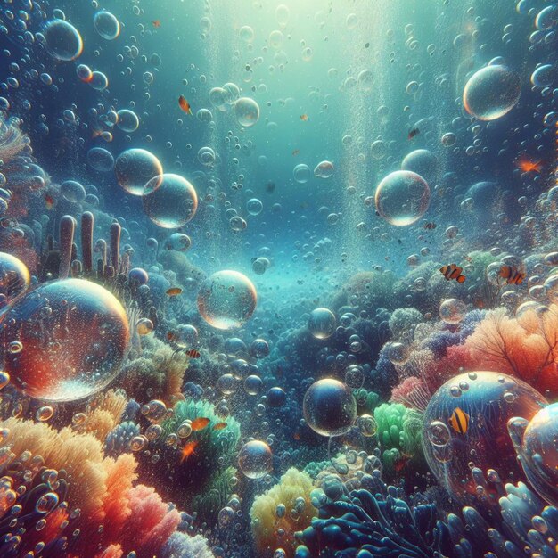 Underwater bubbles background