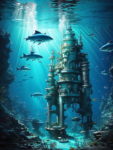 Underwater Cities AI Generated