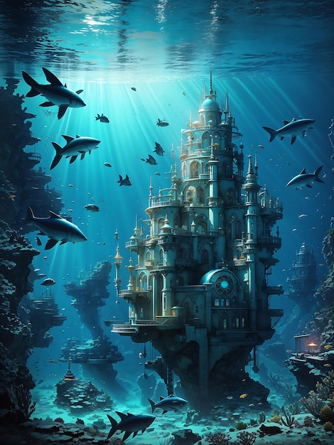 Underwater Cities AI Generated