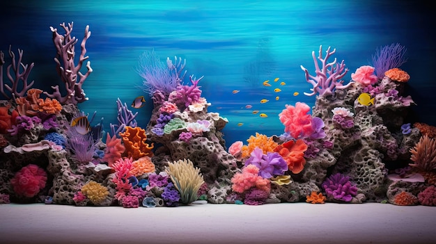 Underwater coral reef paradise backdrop