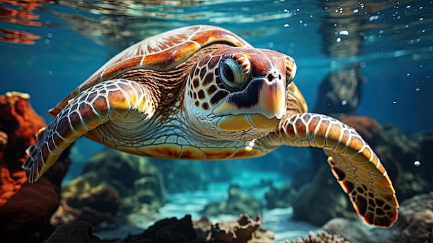 Underwater Coral Reef Scene