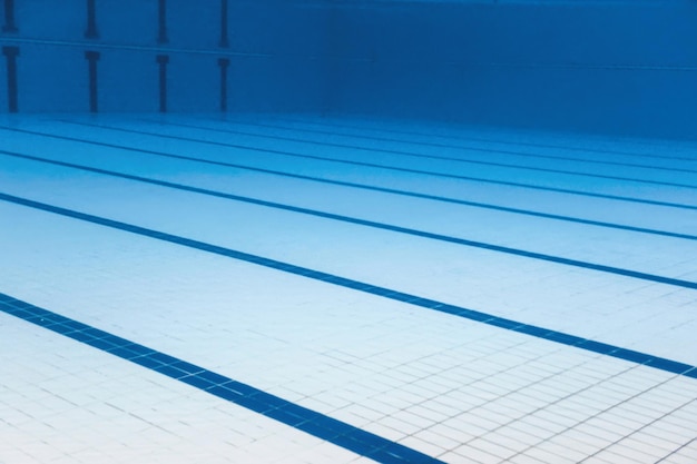 Underwater Empty Swimming Pool.