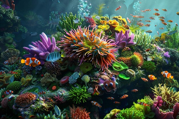 Underwater Festival World Ocean Day Festivities with Colorful Sea Creatures