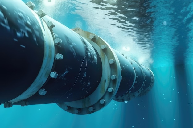 Underwater gas or oil pipeline