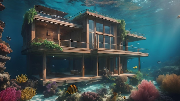 Photo underwater home background and wallpaper very cool