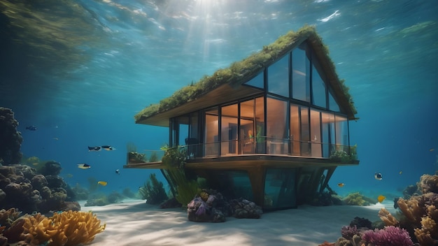 Photo underwater home background and wallpaper very cool