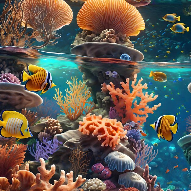 Подводная жизнь Подводные существа Генеративный ИИ