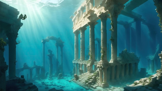 Underwater Lost City bottom of the Ocean