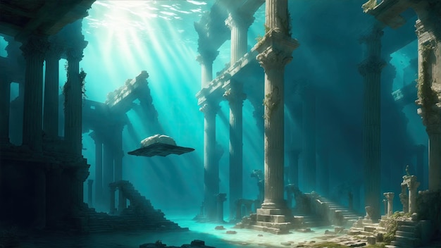 Underwater Lost City bottom of the Ocean