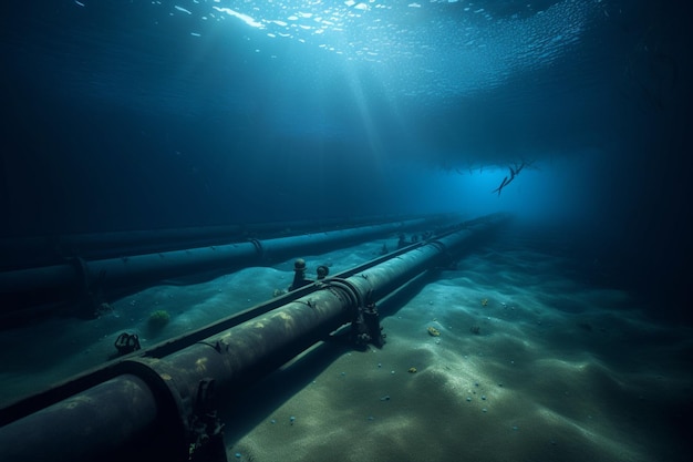 Подводные нефтепроводы на дне океана