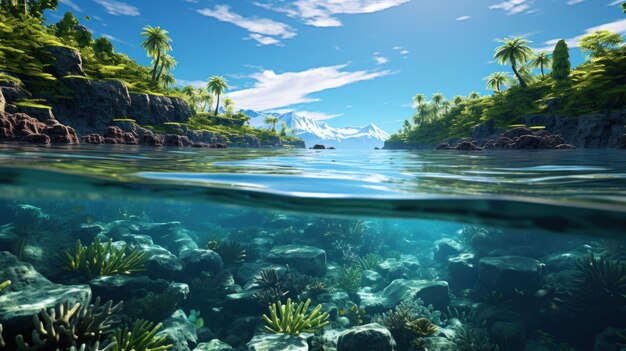 Photo underwater paradise hd wallpaper stock image
