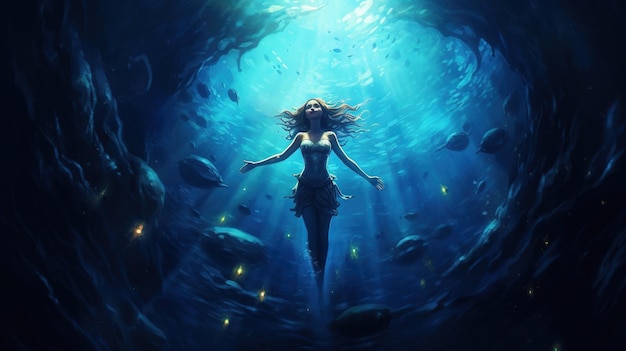 underwater pose