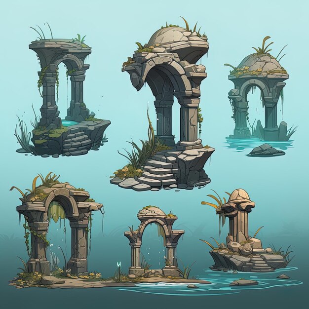 Photo underwater ruins