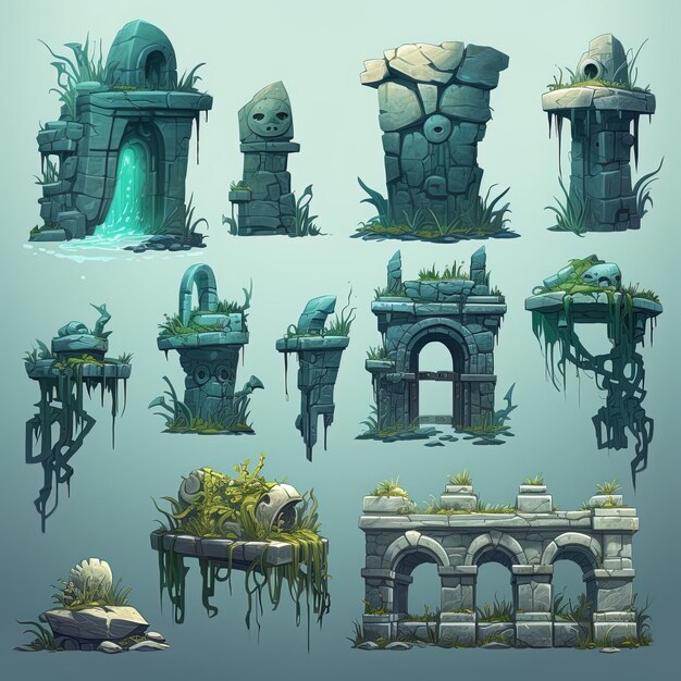 Photo underwater ruins