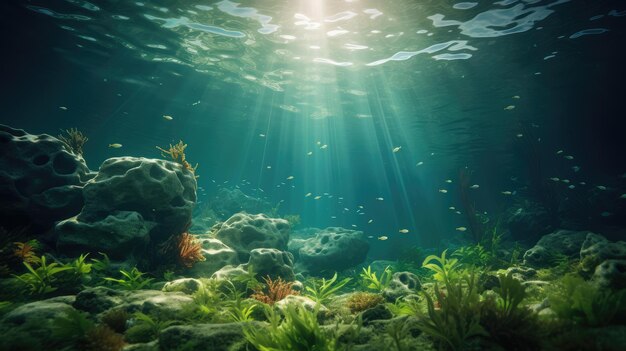 AIが生成した水中風景 画像