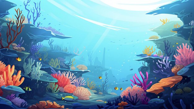 Photo underwater sea aquarium environment