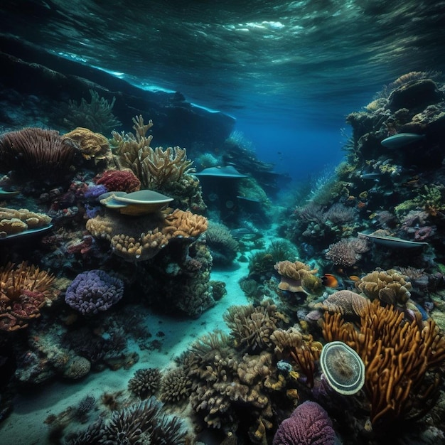 水中の海洋生物