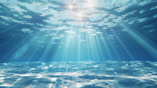 underwater sea ocean with light rays