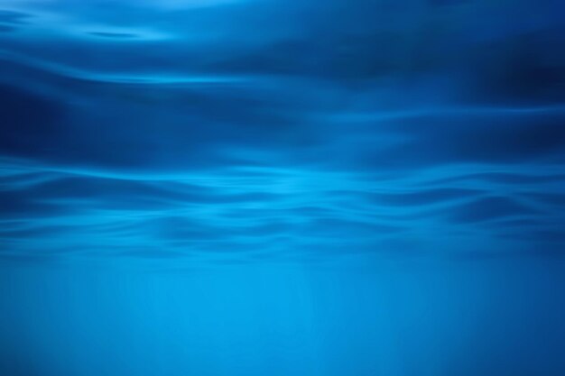 Underwater sea surface, blue background, waves background