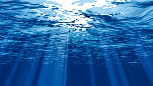 Underwater sunbeams background