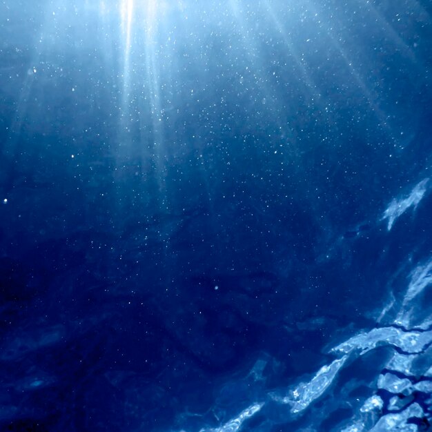 Underwater Sunlight Through Water Surface, Underwater Background