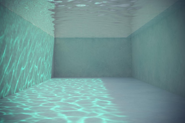 사진 가성 3d 그림의 효과가 있는 수중 수영장