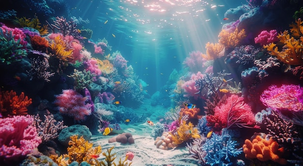 Underwater View of Coral Reef