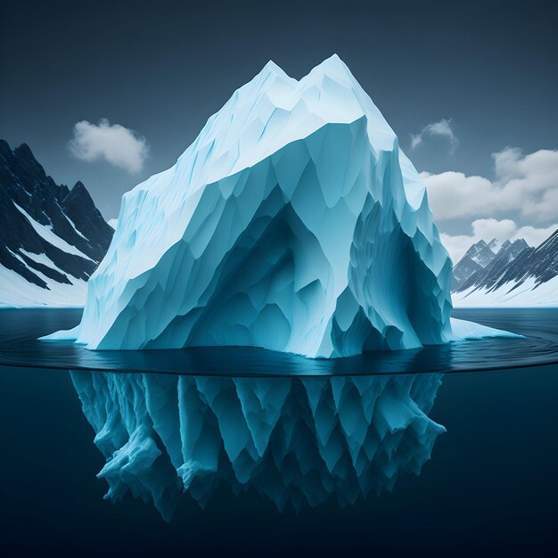 Подводный вид айсберга