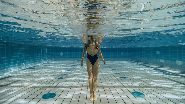 Underwater view of pool