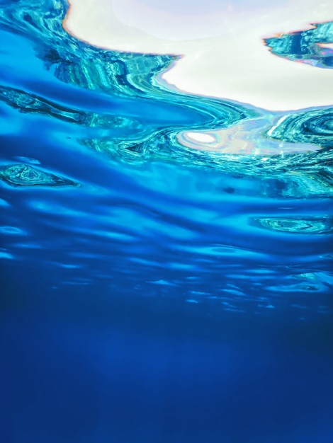 海面の水中ビュー、水中背景