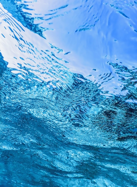 Underwater view of the sea surface