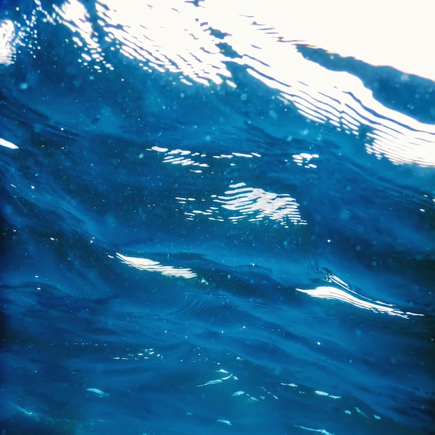 Foto vista sottomarina della superficie marina