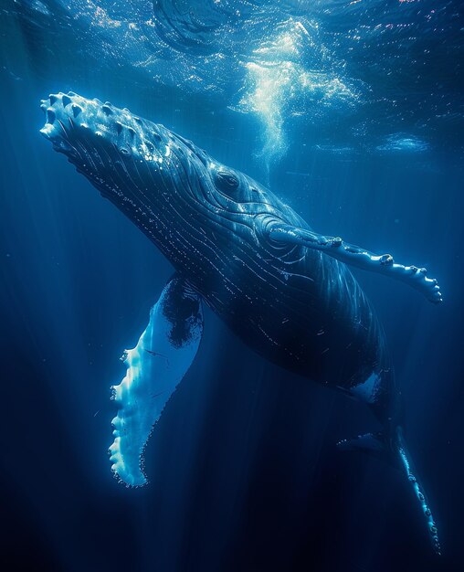 underwater view of the whale