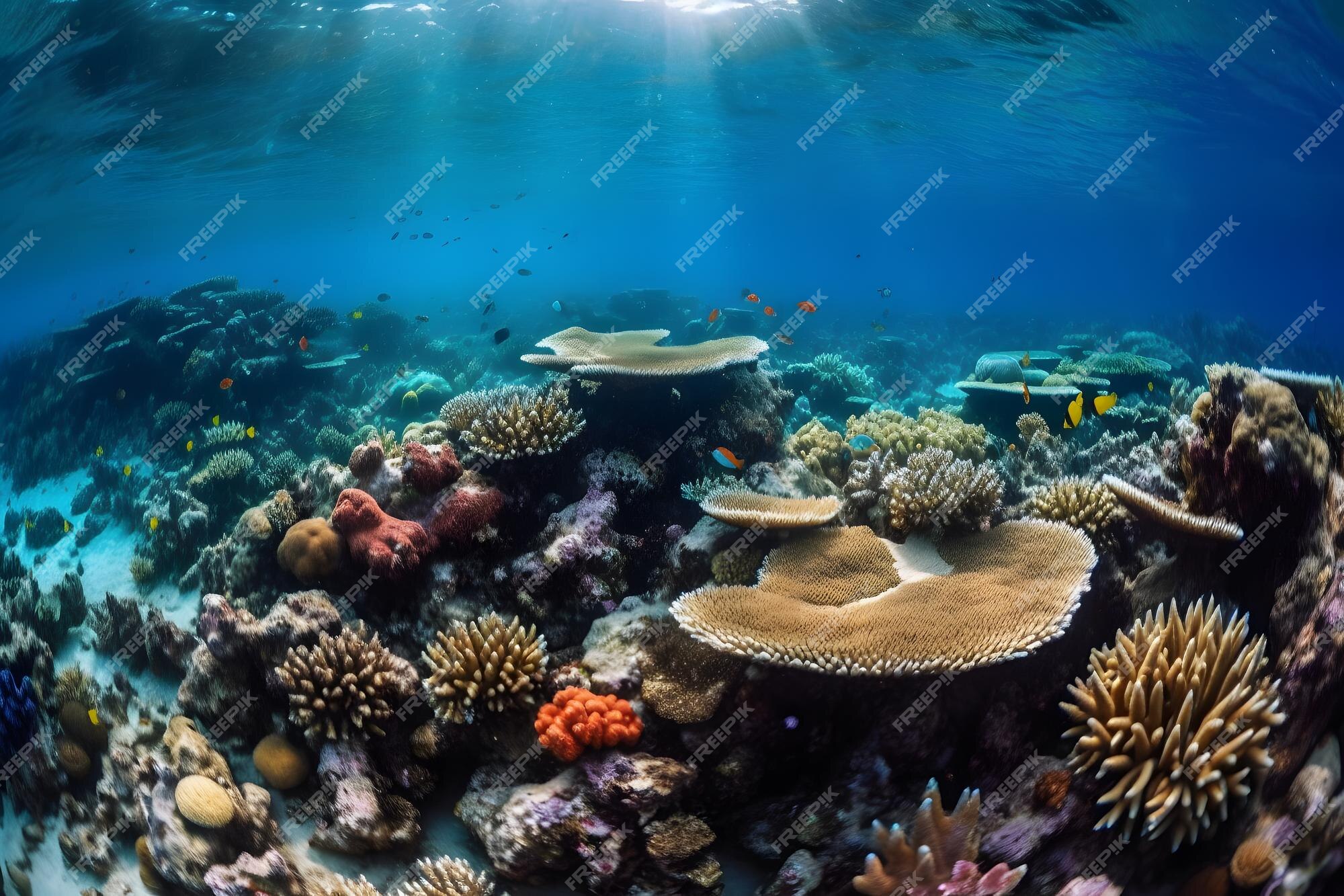 Premium AI Image | Underwater world filled with colorful coral reefs ...