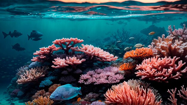 underwater world landscape sea