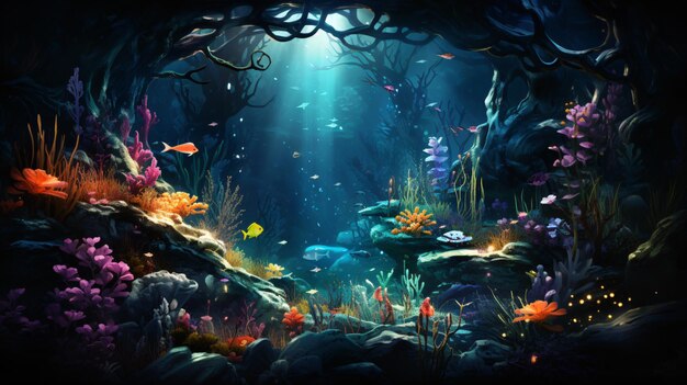 Photo the underwater world to life a storybook adventure