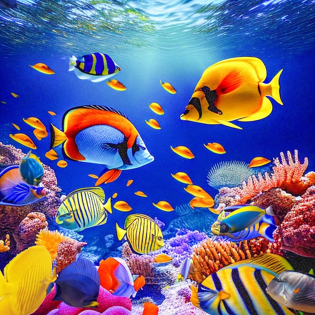 Underwater world in tropical ocean