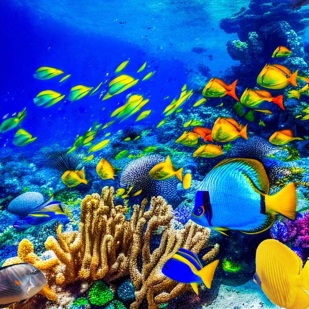 Underwater world in tropical ocean