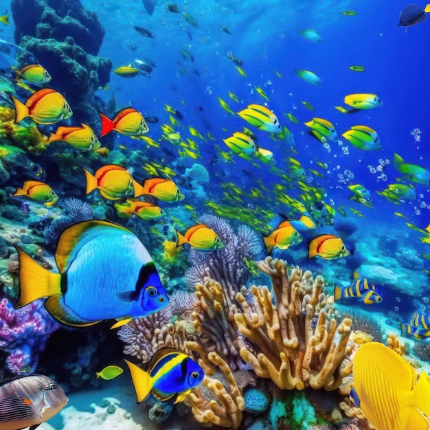 Underwater world in tropical ocean