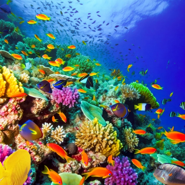 Underwater world in tropical ocean