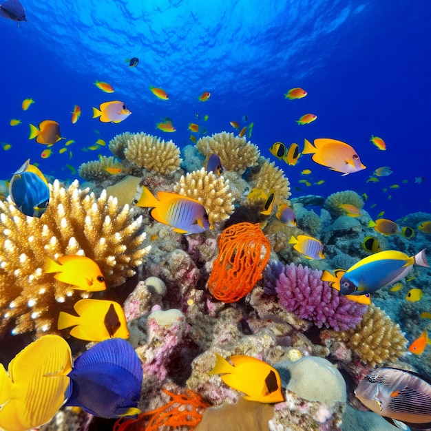 Underwater world in tropical ocean