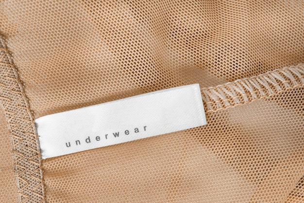 Photo underwear clothes label