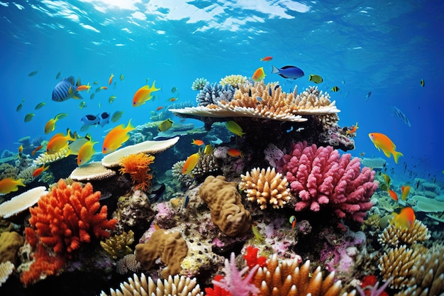 undwater colorful coral Generative Ai